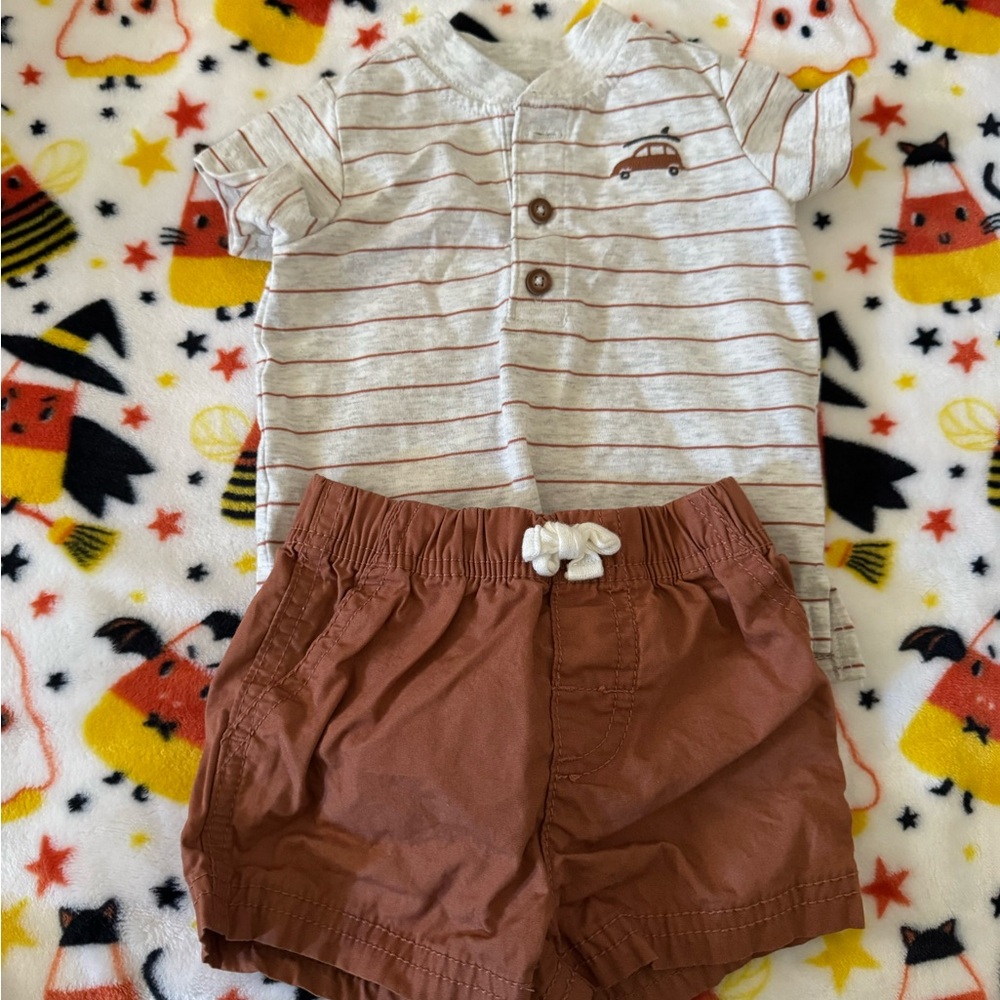 Carter's Gray and Brown Kids Matching Set